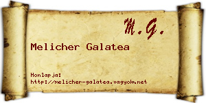 Melicher Galatea névjegykártya